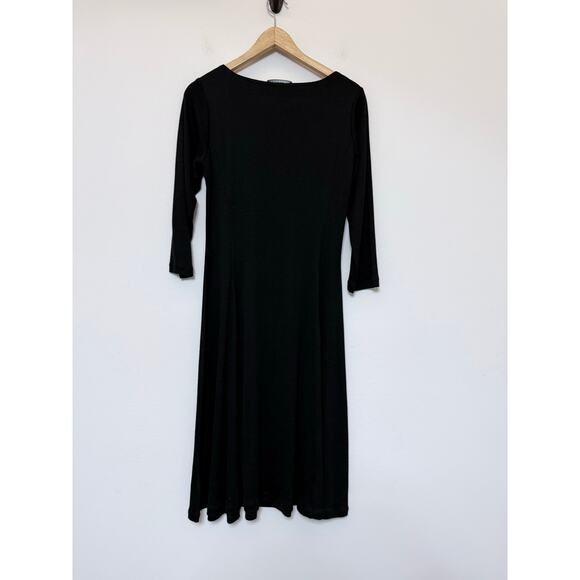 RALPH LAUREN silk wool blend knit fit flare 3/4 sleeve a line midi capsule dress - Picture 5 of 7